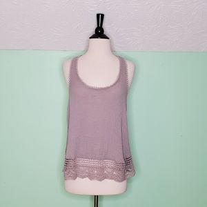 O'Neill Racerback Crochet Hem Tank Top